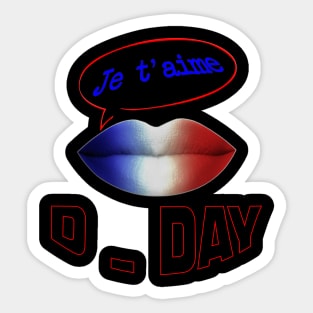 FRANCE JE TAIME D-DAY Sticker